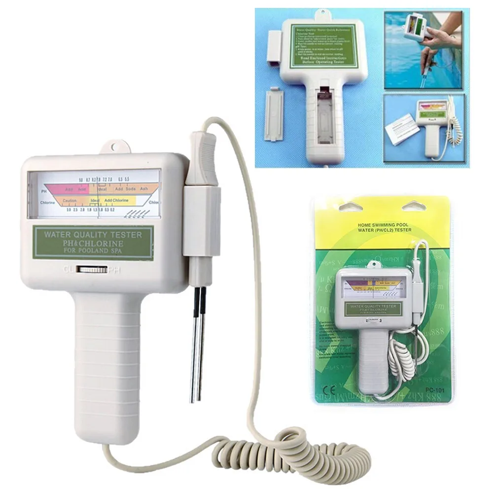 

Water Quality Tester PH Meter PH / CL CL2 Chlorine Meter Tester Water Detector Drinking Water PH Test for Swimming Pool Aquarium