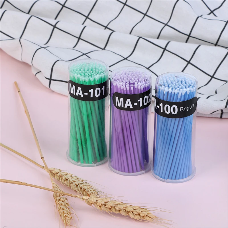 Одноразовые кисти для макияжа 100 шт/упак. тампоны наращивания ресниц прочные