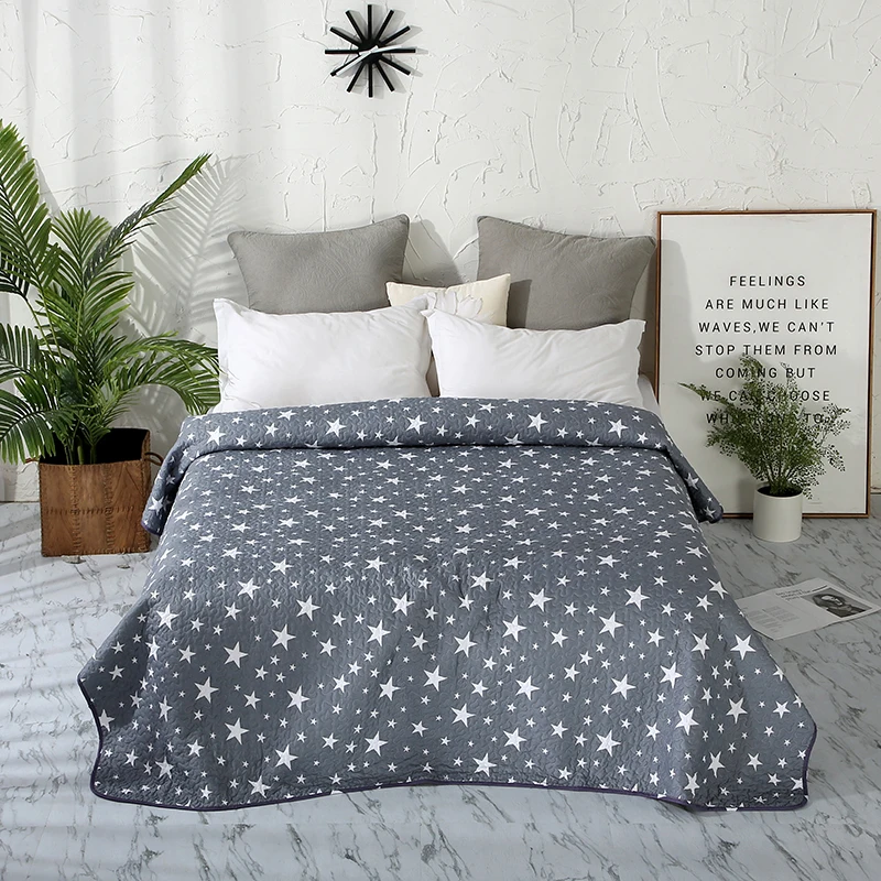 

Bedding Simple Leaves Print Cotton Polyester Bedspread Coverlet/Bed Cover Quilt Coverlet Summer Blanket 15 colors available #sw