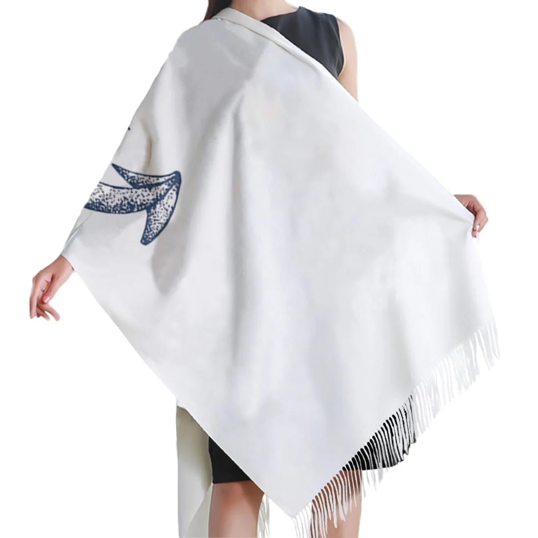 Ручная работа якорь одеяла на заказ кашемировые шали и обертывания градиент