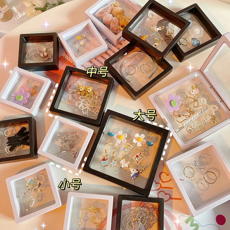 

Шкатулка для ювелирных изделий из ПЭ-пленки, портативный бокс для хранения серег, колец, ожерелий, пыли и окисления, маленькая Изысканная по...