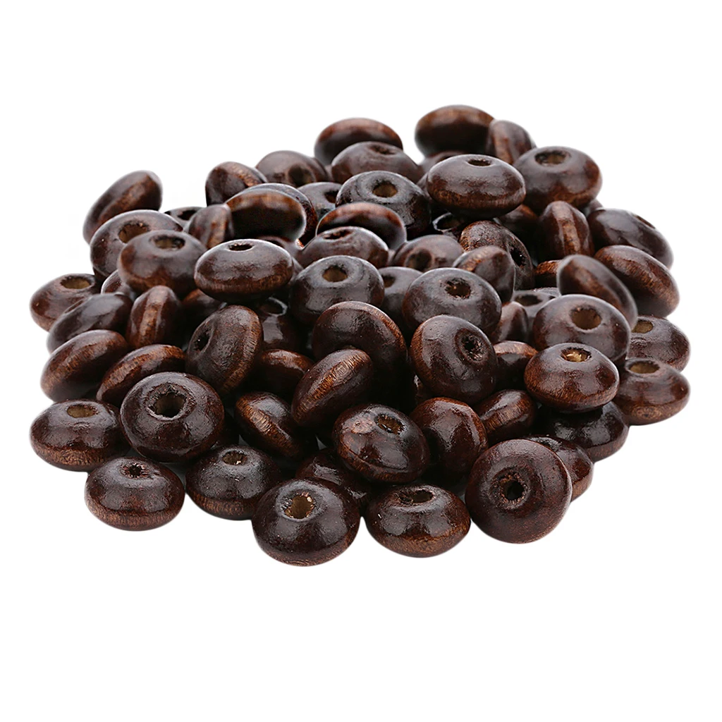 Бусины из натурального дерева с большим отверстием 3 мм 200 шт. оптовые партии для