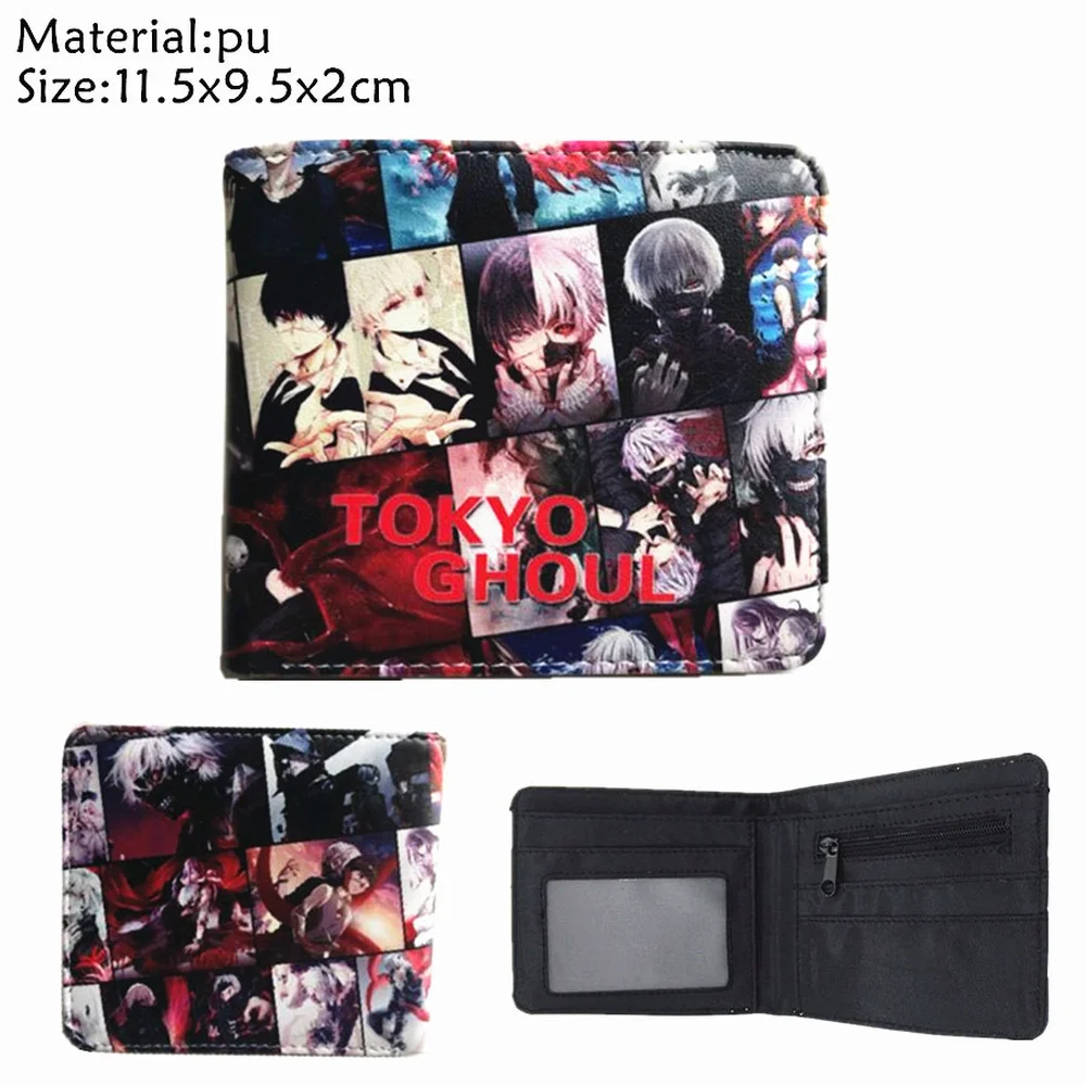 Кошелек из искусственной кожи Kaneki Ken для мальчиков и девочек короткий складной