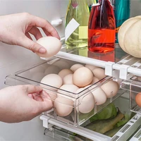 slide fridge freezer organizer refrigerator shelf drawer food container easy to install 148 compartment kitchen storage boxes