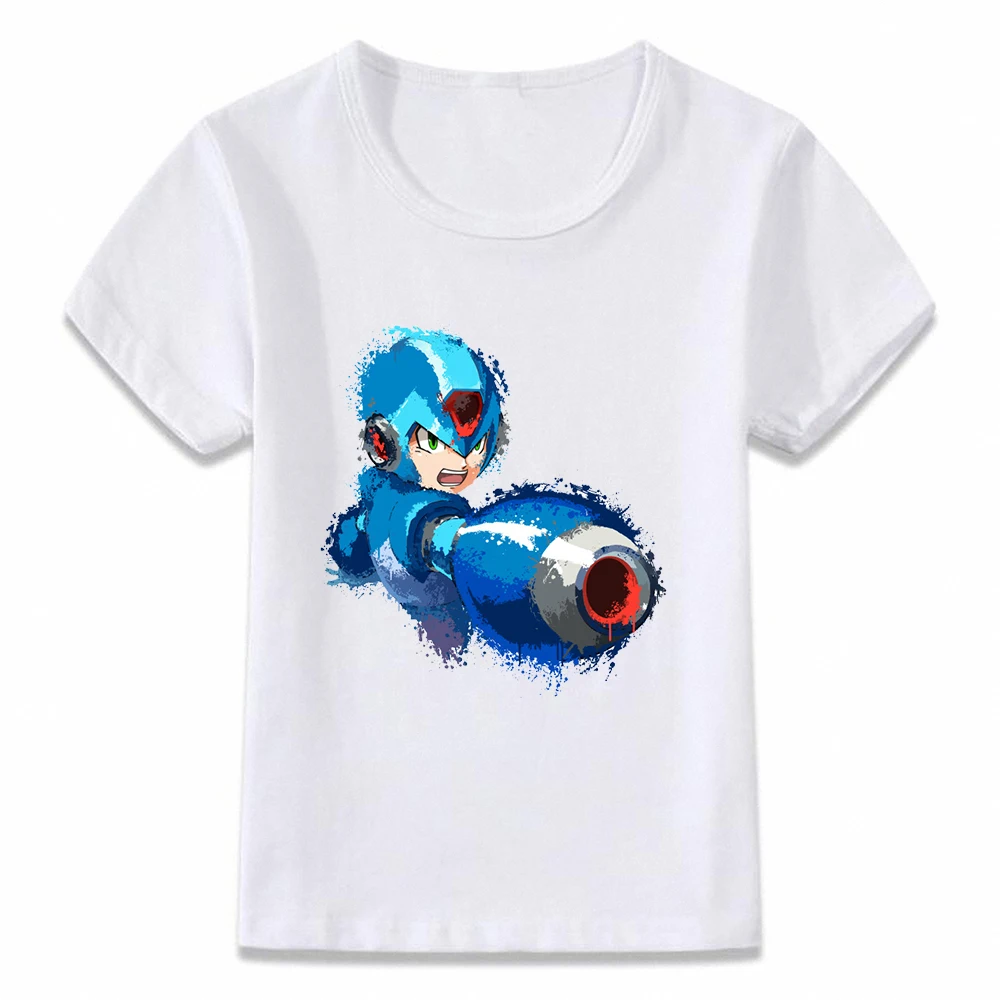 

Kids Clothes T Shirt Mega Man Splatter Art Children T-shirt for Boys and Girls Toddler Shirts oal124