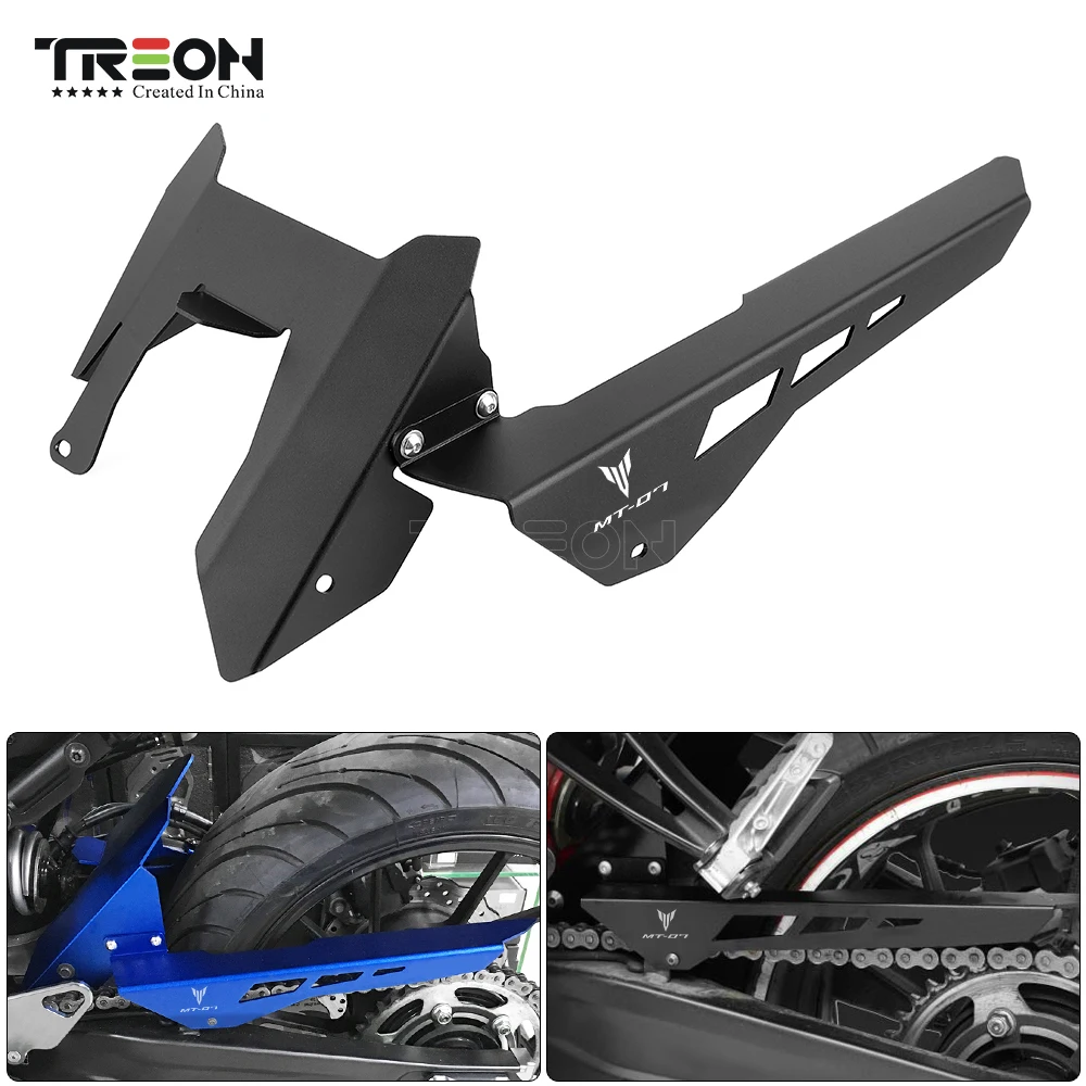 

Motorcycles Rear Wheel Tire Hugger Fender Mudguard with Chain Guard Cover Protector FOR YAMAHA MT-07 FZ-07 MT07 2021 2022