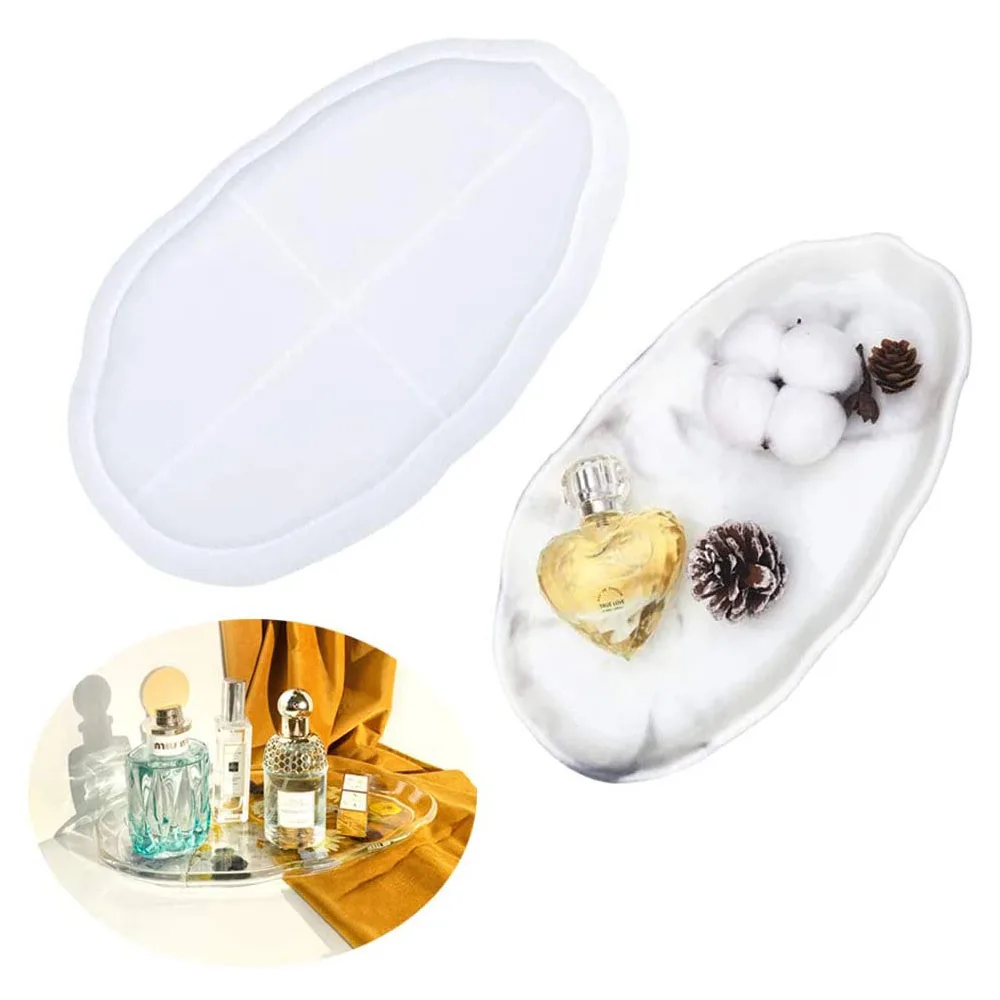 

Silicone Resin Oval Tray Mold Irregular Epoxy Resin Casting Molds Jewelry Storage Plate Dinner Dish Casting Mold Home Decoration