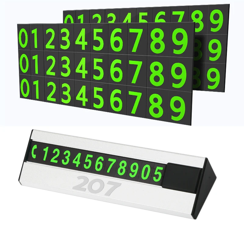 Автомобильный Алюминий сплав карточка с телефоном для временной парковки номер