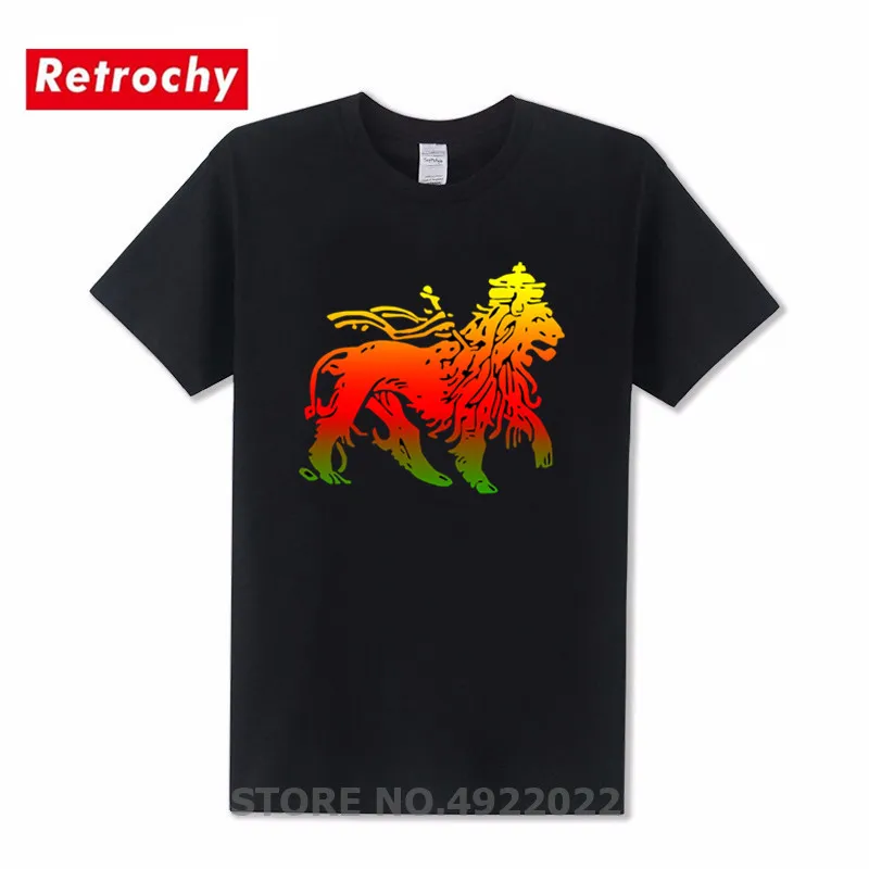 Футболка с изображением Льва Иуды растафари флага регги корней футболка фиопией