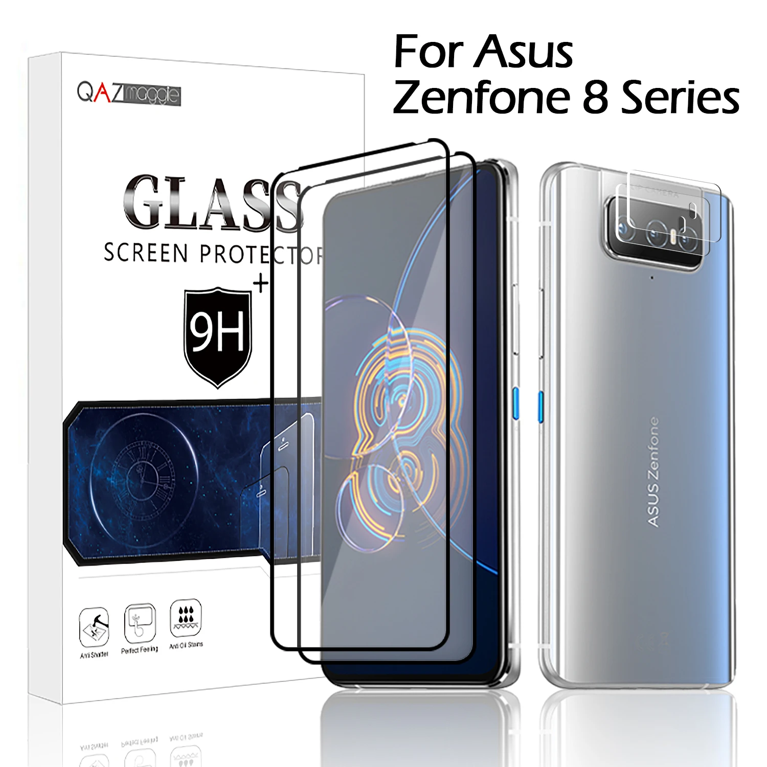 

Для Asus Zenfone 8 ZS590KL стекло QAZ Мэгги F + Pro защита экрана закаленное стекло Для Zenfone 7 Pro ZS670KS с пленкой для объектива