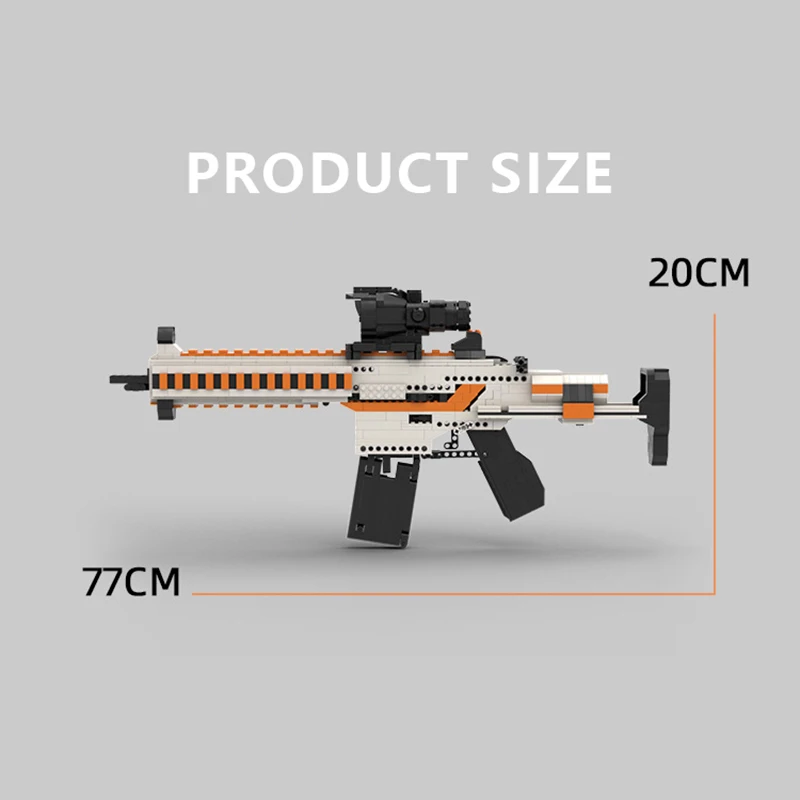 1000 шт. кубики MOC M416c строительные блоки пули оружия технического военного
