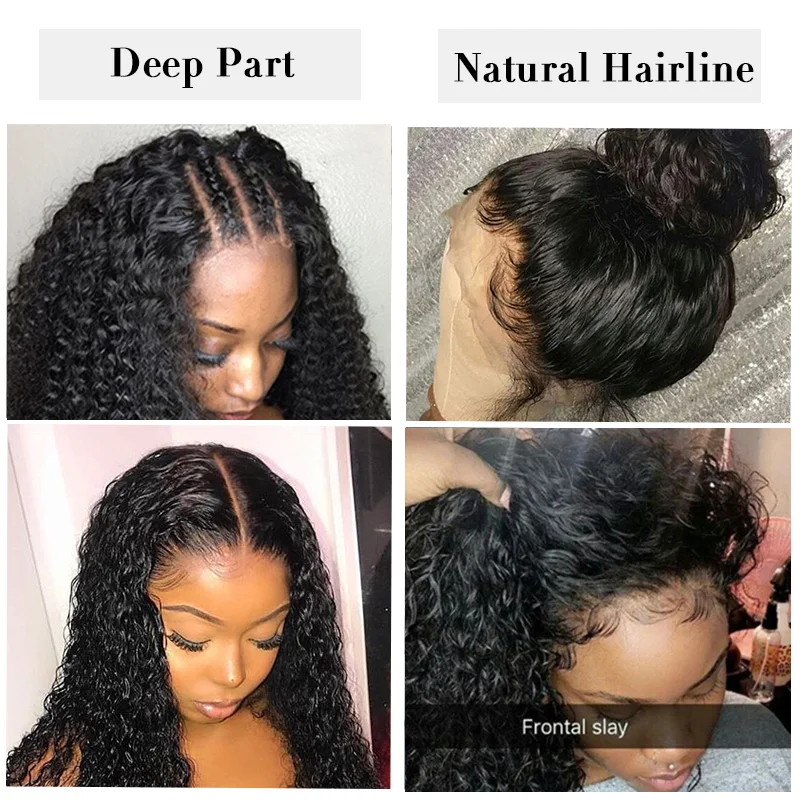 Remy вьющиеся короткие длинные настоящие парики из натуральных волос 13x4 с кружевом