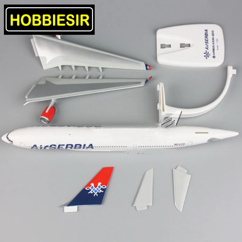 30cm1/200 масштаб Airbus A330 200 модель самолета Air Serbia airline W Стенд Литой Сплав самолет