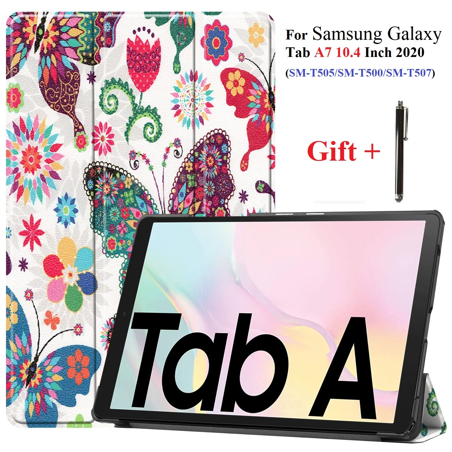 

Для планшета Samsung Galaxy Tab S6 Lite чехол 10,4 "Galaxy Tab A7 SM-T500 505 A 10,1 2019 T510 в 8,0'' T290 искусственная кожа планшетный Стенд кожаный чехол