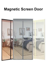 110 120 cm width reinforced magnetic screen door anti mosquito curtain mesh for door