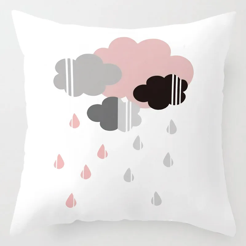 Мультяшный медведь облако дождь диванная подушка чехол для дома спальни мягкая