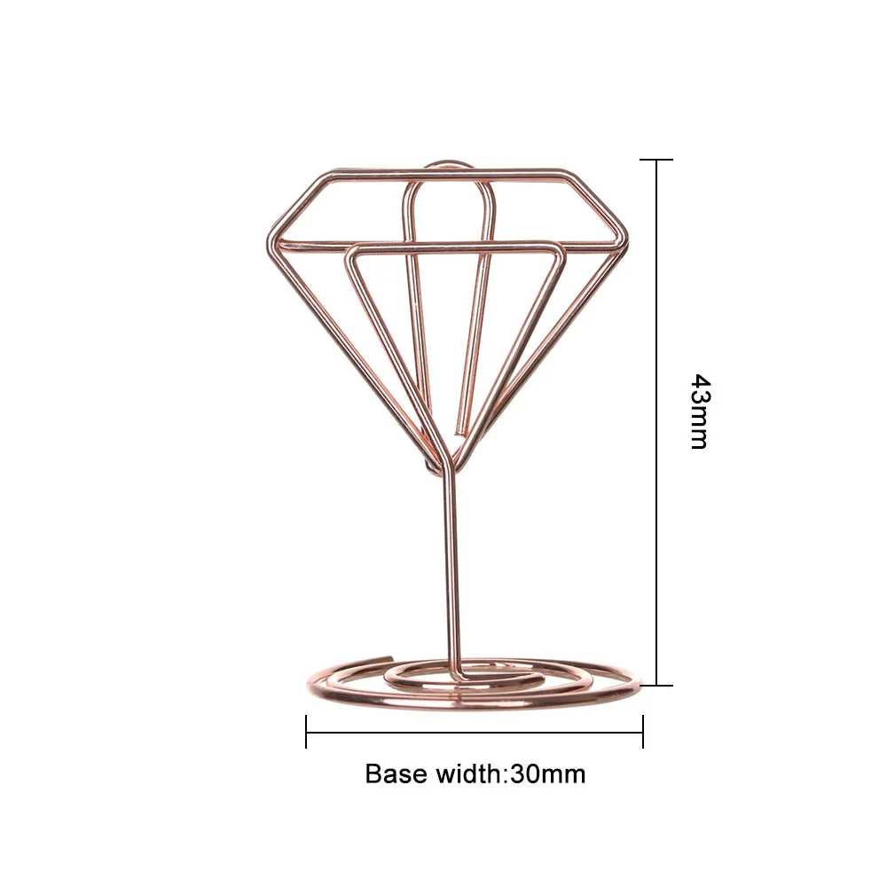

1Pcs Metal Romantic Heart Diamond Photo Clip Place Card Holder Table Number Stand Cool Seat Marker Wedding Party Desktop Decor