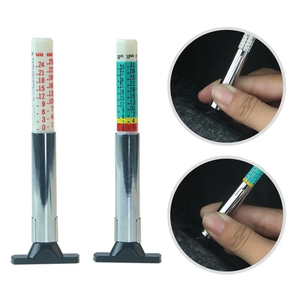 

Universal 9cm X 2.5cm Car Tire Depth Gauge Tester Color rod Gage measuring Tyre Metric Tool Cylindrical Tread Motors Measur T8U7