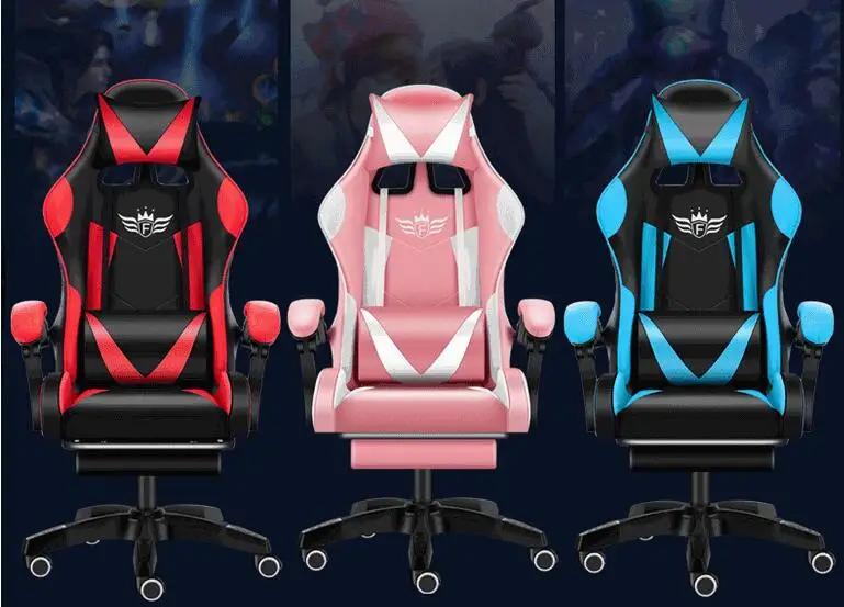 

Gaming Chair Ergonomic Computer Desk Chair Adjustable Swivel Chair Office Racing Chairs Game Seat Lumbar Support and Headrest