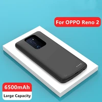 ntspace battery charger cases for oppo reno 2 battery case 6500mah slim external charging powerbank silicone shockproof case