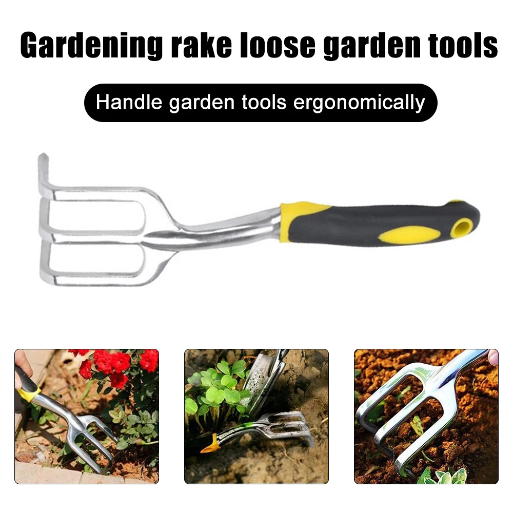 

Gardening Tool Set Cultivation Planting Transplant Trowel and Cultivator Hand Rake Manual Weeder Non-Slip Ergonomic Handle Tool