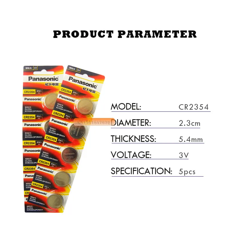 5шт./лот оригинальный Panasonic CR2354 23 мм * 5 4 кнопочный элемент батареи DL2354 ECR2354 GPCR2354 3 в