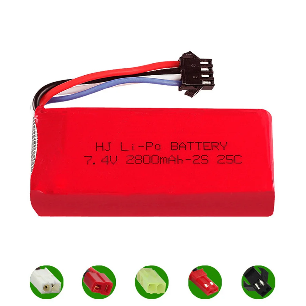 Lipo аккумулятор 7 4 В 2800 мА/ч разъем для Udi UDI902 UDI002 HQ961 HQ96 запасные части лодок 2S