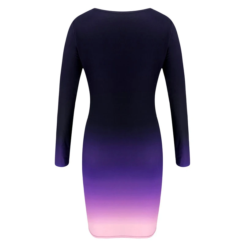 Модное женское облегающее платье с длинным рукавом весеннее Повседневное футляр