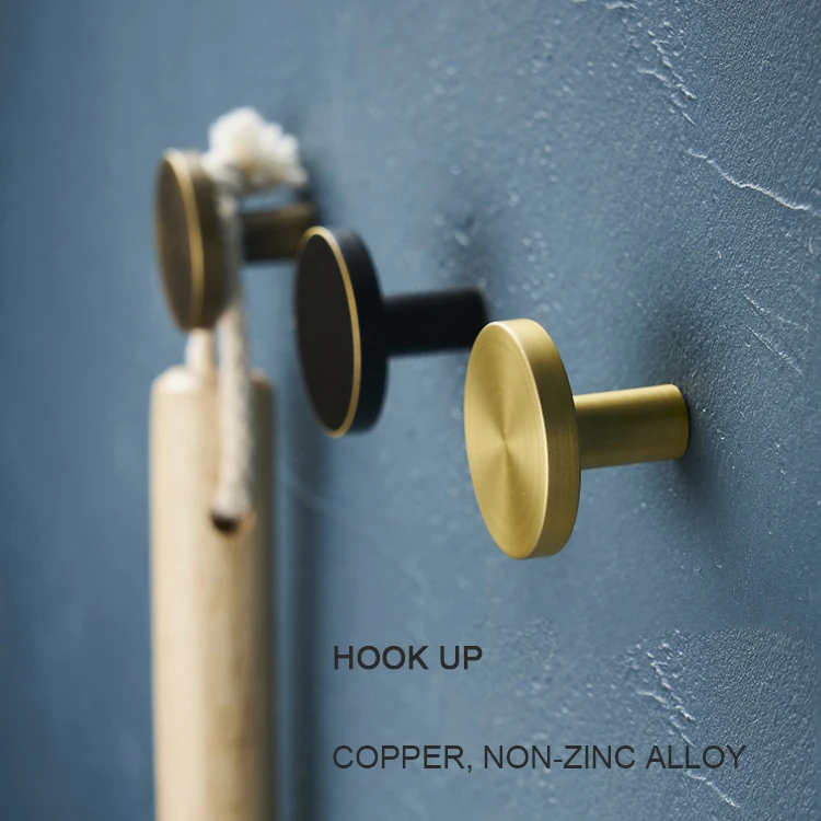 Золотая латунь простая ручка для шкафа ручки круглой формы черные латунные