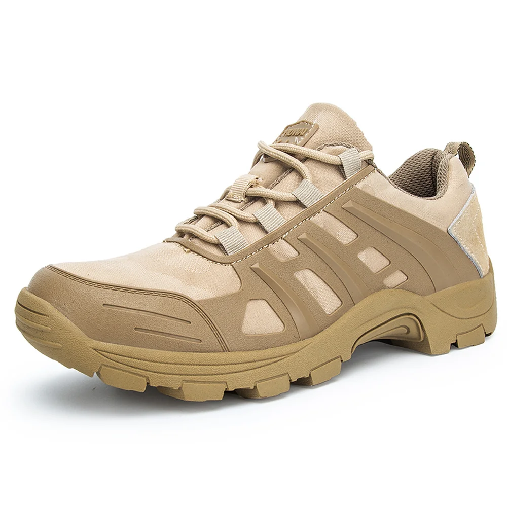

Mens Ankle Boots Lace Up Shoes Climb Waterproof Combat Desert Shoes Low Top 2Colors Plus Size 39-48 K01