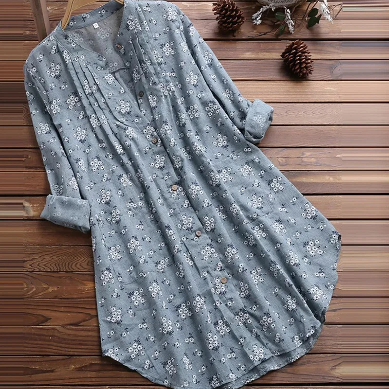 Свободные блузки с цветочным принтом для беременных рубашки длинными рукавами