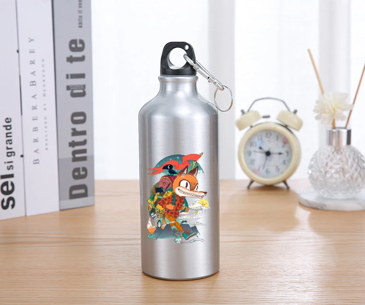 

600ML Bicycle Water Bottles Shaker Leakproof Outdoor Sport Direct Drinking Funny Cartoon Animal Print Eco-Friendly Drinkware