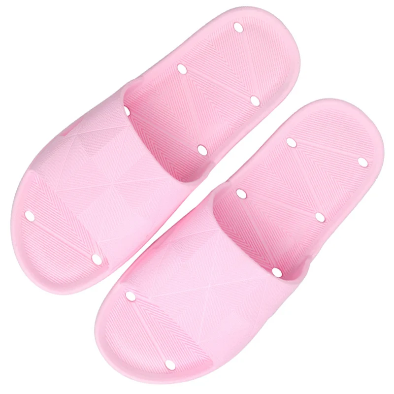 

Slippers Women PVC Non-Slip Home Bathroom Leaking Cool Slippers Female Couple Bathing Thick Bottom Indoor Wearable Slippers Men