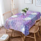 Цветная скатерть Русалка, водонепроницаемая Декоративная скатерть для стола, кухни, кофе, вечерние
