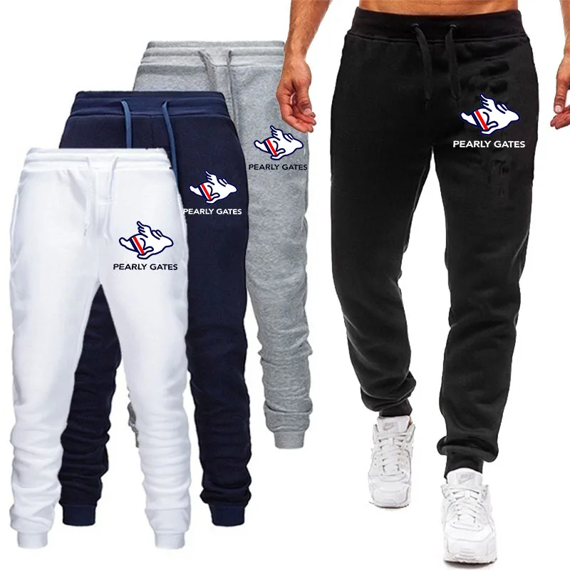 

2021 Autumn and Winter New Men's Trousers Solid Color Flying Rabbit Print Lace-up Sports Wind Casual Trend Windproof Trousers