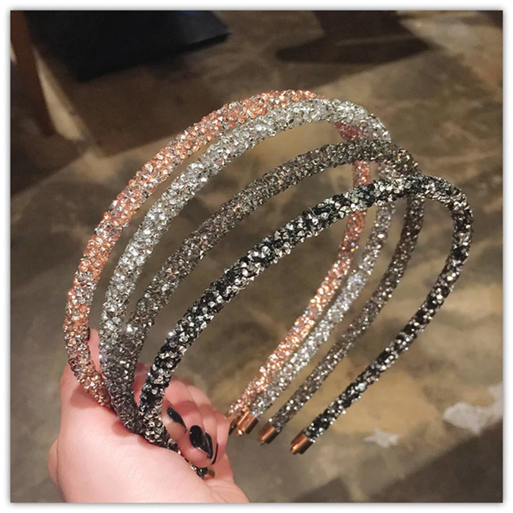 

Ободок для волос Женский, украшенный кристаллами и бисером, 2020