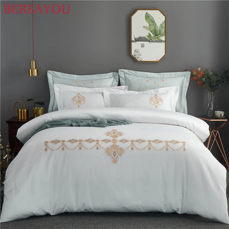 Роскошные постельные принадлежности хлопок сатин отель Винтаж Королевский