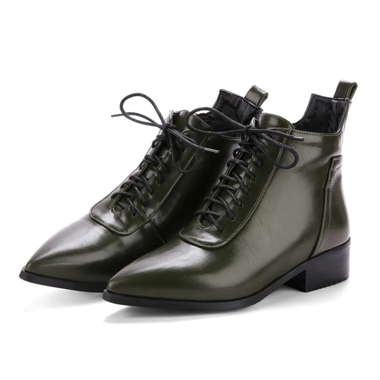 Большой размер грубый каблук короткие ботинки модные на высоком каблуке | Обувь