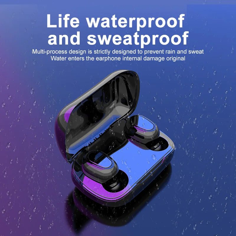 sport tws wireless earbuds headphone cordless hifi earphones 5 0 noise cancelling mini headphones headset water proof free global shipping