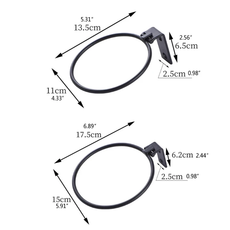 

3 Pack Plant Holder Ring Flower Pot Holder Ring Wall Mounted Wall Planter Hooks M2EF