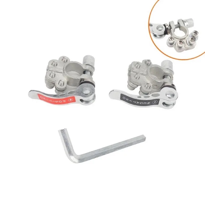 

1 пара клемм для автомобильного аккумулятора, кабельные зажимы, автомобильные аксессуары, быстроразъемные разъемы, клемма аккумуляторной батареи с несколькими отверстиями 12 В, 24 В