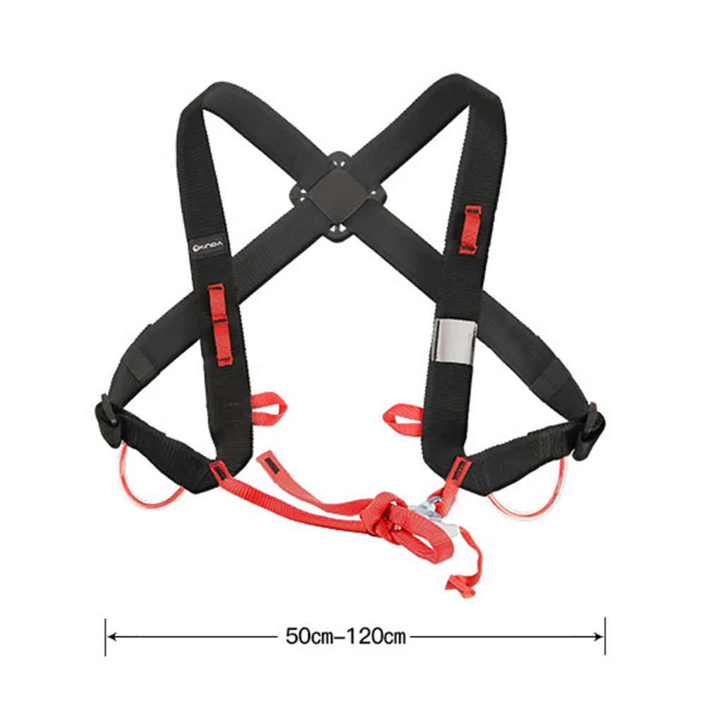 

Adjustable Outdoor Sports Safety Belt Rock Camping Ascending Decive Chest Shoulder Girdle Harness Belt Aerial Survival Equipment