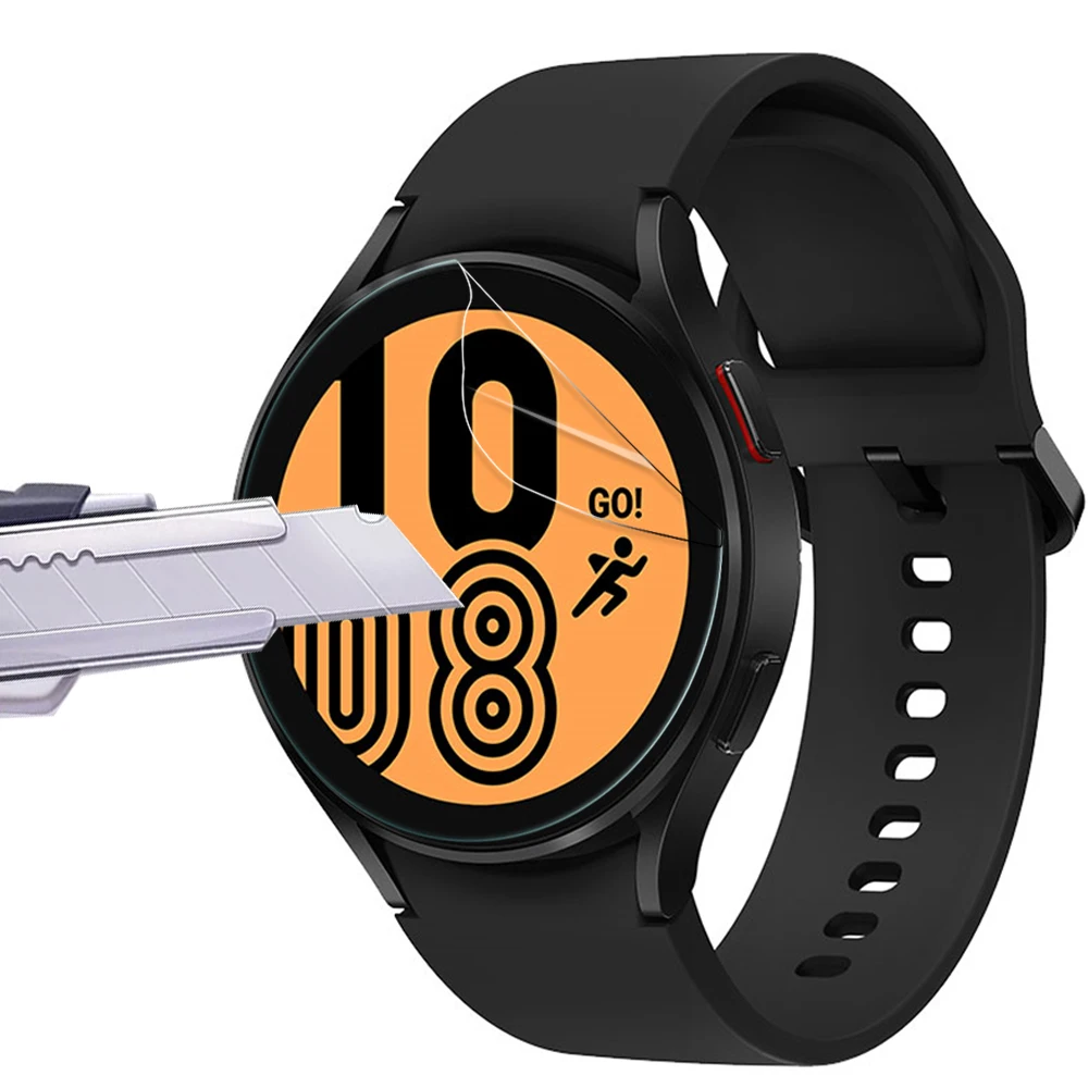 Защитная пленка для Samsung Galaxy Watch 4 44 мм мягкая прозрачная гибкая из ТПУ galaxy 40 HD без