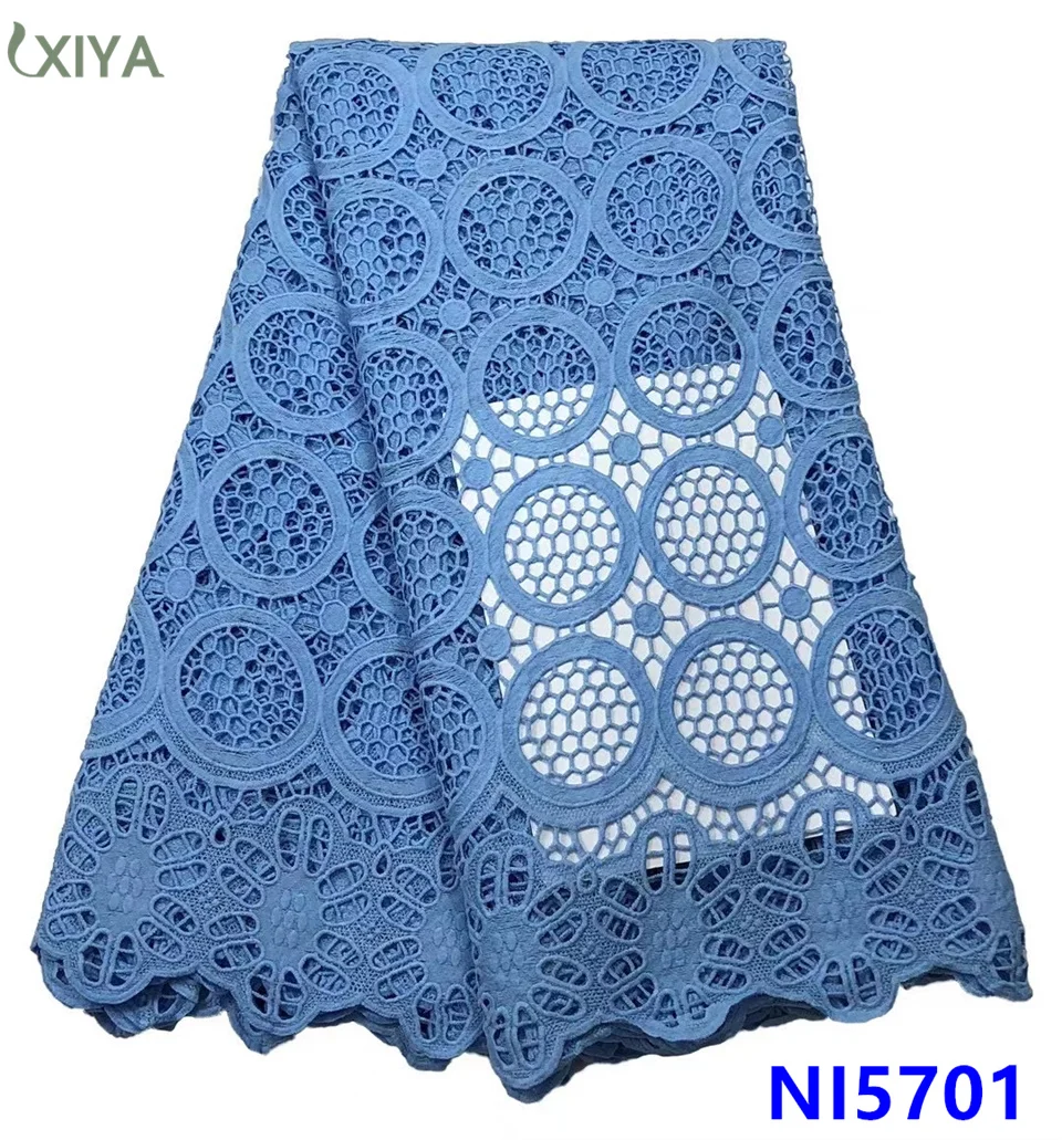 

Sky Blue Milk Silk Lace African French Tulle Lace Fabric High Quality Nigerian Lace Fabric for Wedding Dress Party NI5701