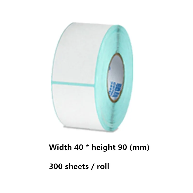 Ширина 40 * высота 90 мм термопринтер бумага для этикеток чистые 300 листов/рулон