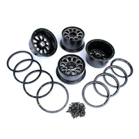 Metal Wheel Hubs with Beadlocks Ring Set for 1/5 Hpi Rofun Rovan Km Mcd Baja 5B SS 5T Truck Rc Car Toys Parts