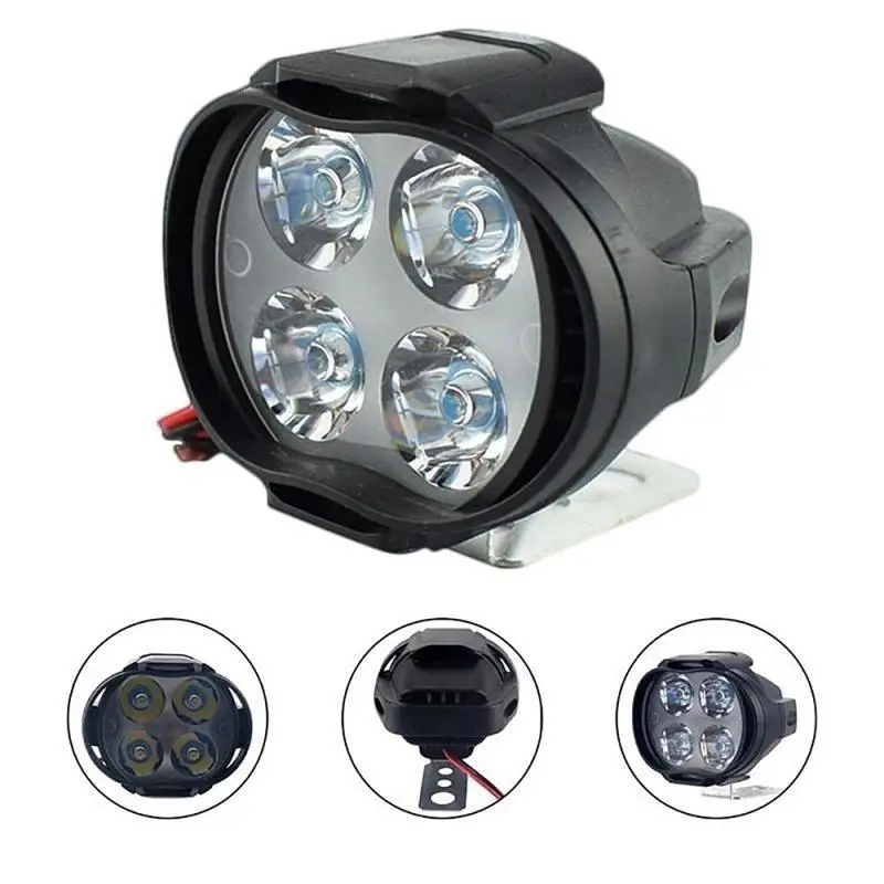DC12V мотоцикл светодиодный фар 6500K 4 Светодиодный Противотуманные фары мотоцикла