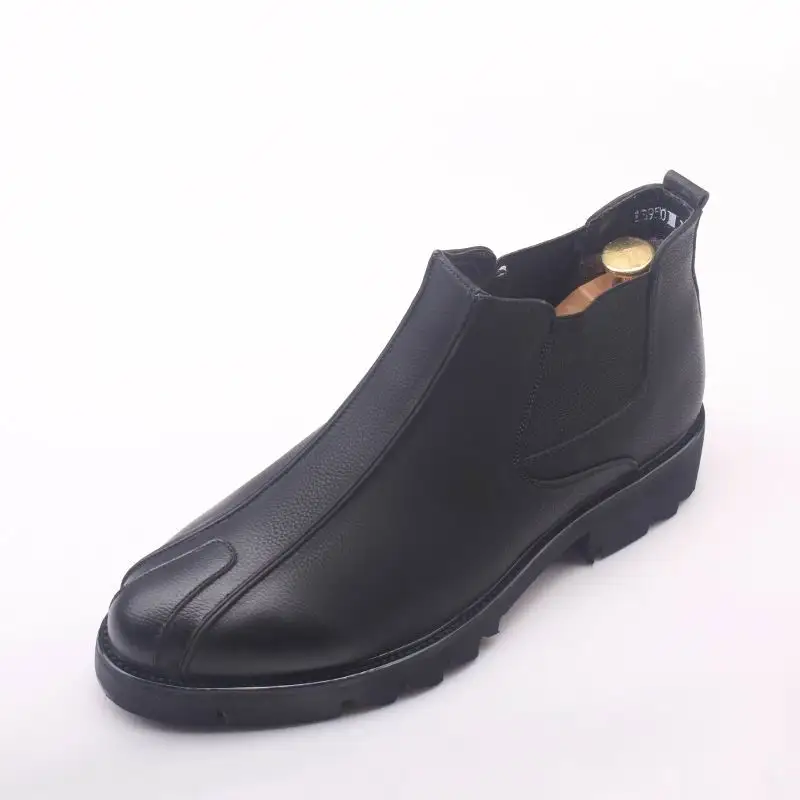 

New Arrival Winter Mens Black Chelsea Boots Round Toe Designer Business Leisure PU Leather Shoes Man Office Carrer Zapatos