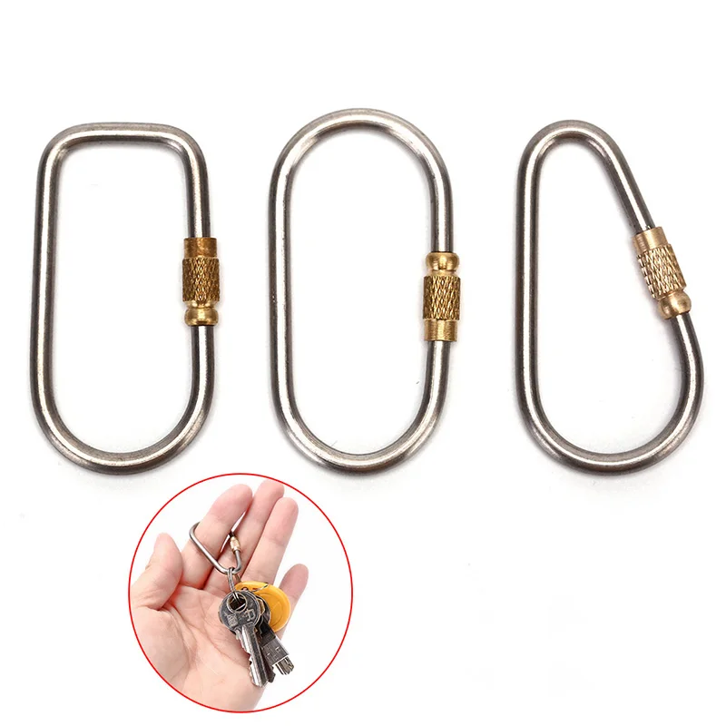 

New Camping Link Titanium Alloy Carabiner Keychain Hanging Lock Buckle Hook