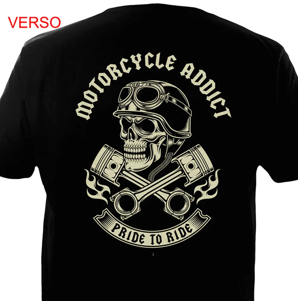 

Motorcycle Addict Biker Chopper Bobber Motard Motorrad Summer Short Sleeve Size Print Men T Shirt Summer Army T Shirt
